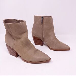 Enzo Angiolini Pointed Toe Leather Ankle Booties Mabbin 7.5